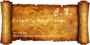 Czigán Napóleon névjegykártya